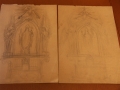 Rysunki i szkice Ludwika Konarzewskiego (seniora) związane z powstawaniem ołtarza głównego oraz obrazu św. Stanisława BM z maja 1951 r. [001]