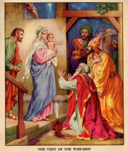 Narodzenie Jezusa z wizytą Mędrców (Birth of Jezus with visiting Magi - Heinrich Hofmann. ok. 1900 r.).