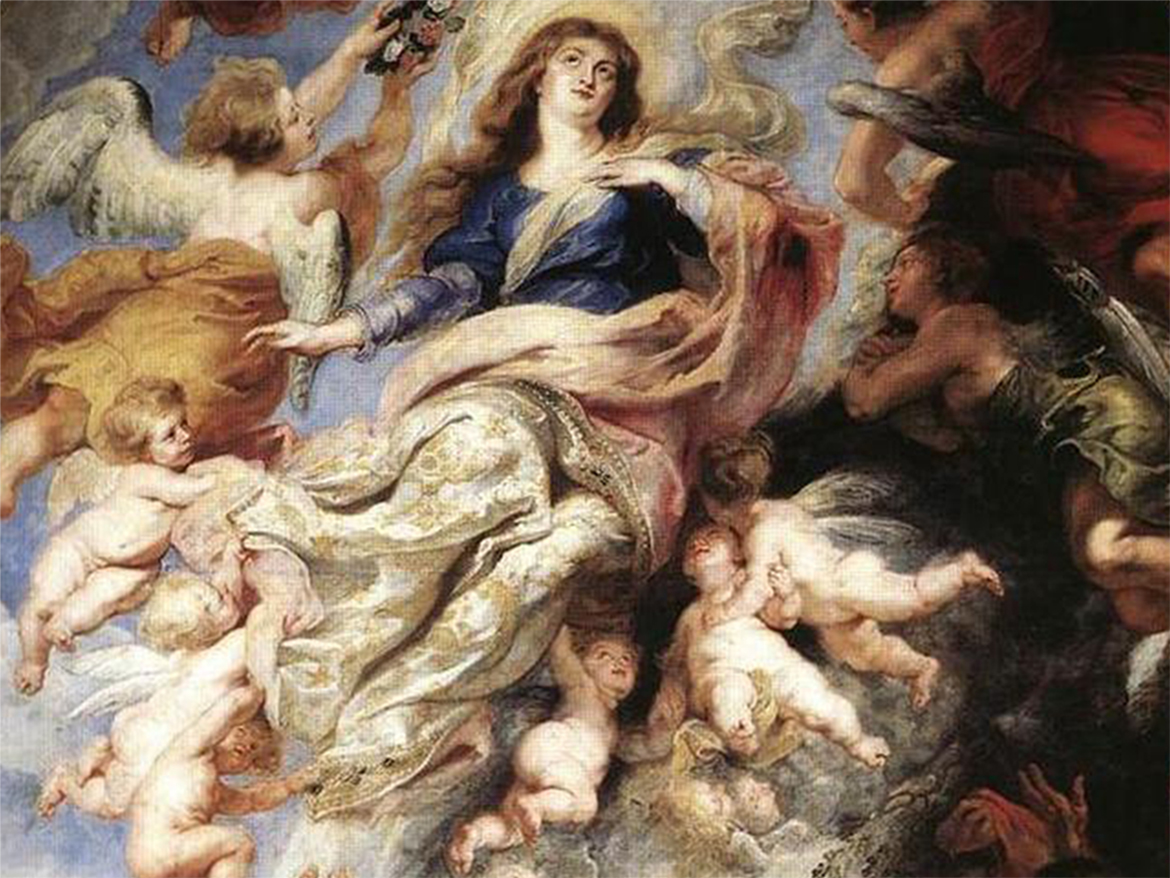 Peter Paul Rubens "Wniebowzięcie Najświętszej Marii Panny" (frag. obrazu)