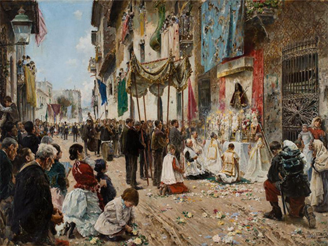 Arcadi Mas i Fondevila „The Corpus Christi Procession 1887"
