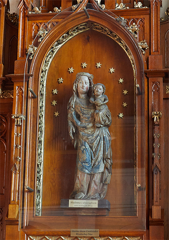 Madonna z Dzieciątkiem (Matka Boska Cieślińska) - figura z końca XIV w. (autor nieznany)